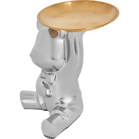 Подставка Мишка 2 керамика серебро 18x20 см пакеты для конфет в виде пчелы wayfun