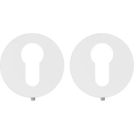 Накладка на цилиндр Puerto Slim матовая цвет белый 2 шт.