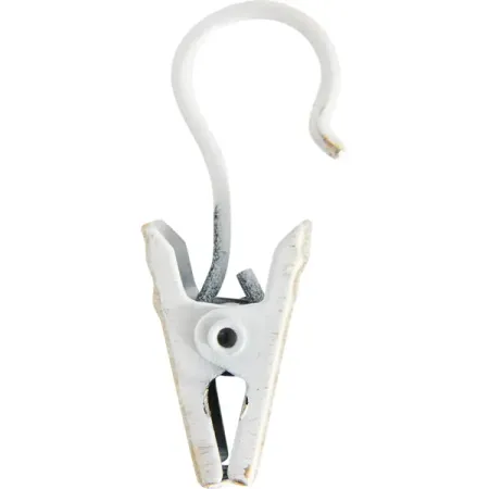 Крючок-зажим металл Inspire 20 см цвет белый классик 10 шт