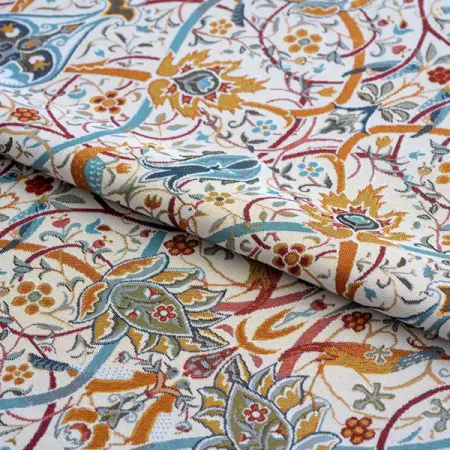 Ткань 1 м/п Тайный сад гобелен 150 см цвет оранжевый