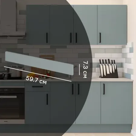Фасад для кухонного шкафа под духовку Неман 59.7x7.3 см ЛДСП цвет зеленый