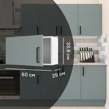 Кухонный шкаф навесной над вытяжкой Неман 60x33.8x29 см ЛДСП цвет зеленый энциклопедия архитектурных стилей классический труд по европейскому зодчеству от античности до современности