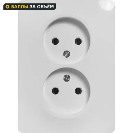 Розетка двойная встраиваемая Systeme Electric Glossa без заземления в сборе цвет белый контактор schneider electric lc1d09bdc