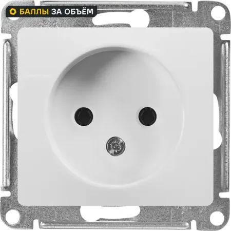Розетка встраиваемая Systeme Electric Glossa без заземления цвет белый whoopee ные шестигранные винты с крышкой m5 m6 m8 m10
