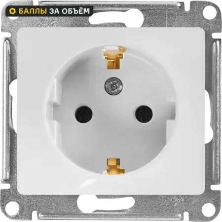 Розетка встраиваемая Systeme Electric Glossa с заземлением цвет белый whoopee ные шестигранные винты с крышкой m5 m6 m8 m10