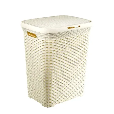 Корзина для белья Виолет Ротанг цвет слоновая кость
