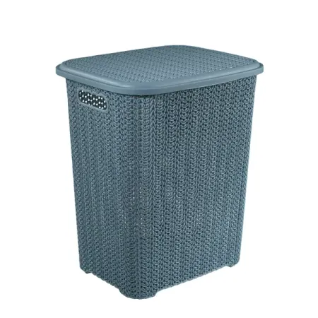 Корзина для белья Виолет Вязь цвет голубая норка