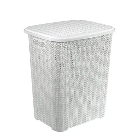 Корзина для белья Виолет Вязь цвет белый