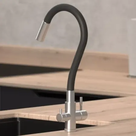 Смеситель кухонный Osgard общая высота 45.2 см цвет черный