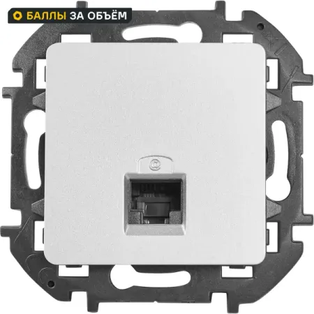 Розетка компьютерная RJ45 категория 5e UTP Lexman Lilian цвет алюминий водонепроницаемые разъемы rj45 cat8 5 шт