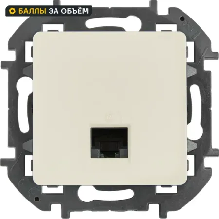 Розетка компьютерная RJ45 категория 5e UTP Lexman Lilian цвет слоновая кость розетка компьютерная 1 пост legrand valena life rj45 категория 5е utp слоновая кость