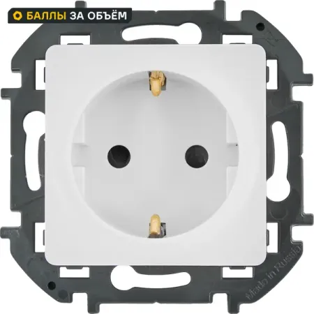 Розетка с заземлением Lexman Lilian без шторок 16А 250В винтовые зажимы цвет белый кулисные переключатели 250в 3а