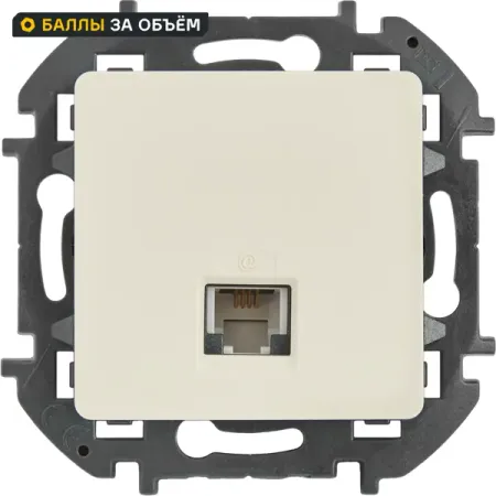 Розетка телефонная RJ11 Lexman Lilian цвет слоновая кость eleabc rj11 6p6c сетевой разъем 6pin