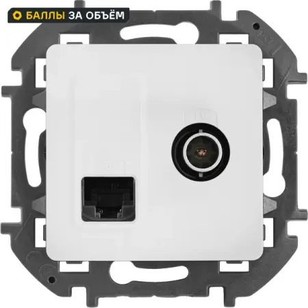 Розетка двойная TV+RJ45 категория 5e UTP Lexman Lilian цвет белый fshh тестовый разъем sop8 soic8 белый