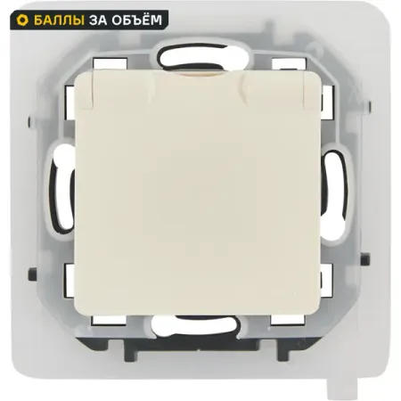 Розетка с заземлением IP44 Lexman Lilian со шторками с защитной крышкой 16А 250В винтовые зажимы цвет слоновая кость электрическая розетка iec320 c14 пластиковая красная 250в