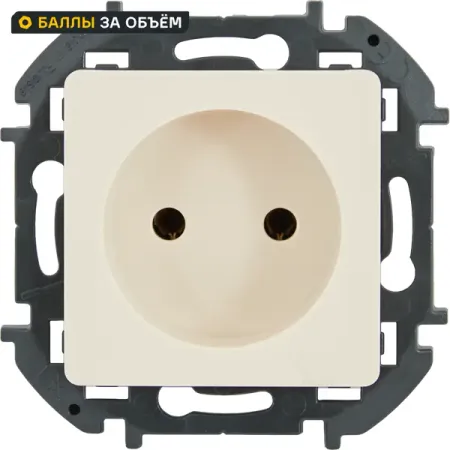 Розетка без заземления Lexman Lilian без шторок 16А 250В винтовые зажимы цвет слоновая кость электрическая розетка iec320 c14 пластиковая красная 250в