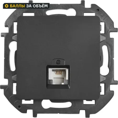 Розетка телефонная RJ11 Lexman Lilian цвет антрацит eleabc rj11 6p6c сетевой разъем 6pin