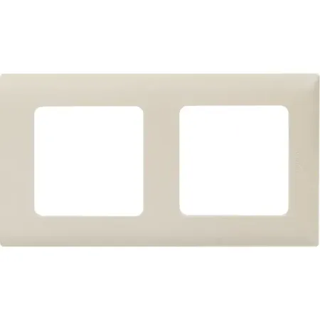 Рамка для розеток и выключателей Lexman Lilian Classic 2 поста цвет слоновая кость