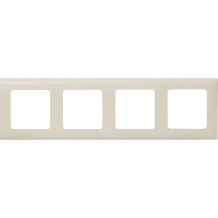 Рамка для розеток и выключателей Lexman Lilian Classic 4 поста цвет слоновая кость