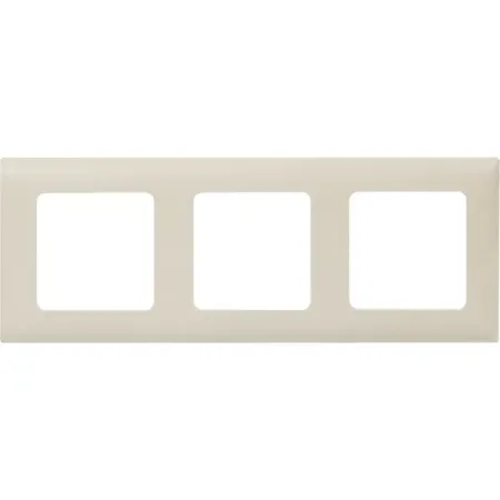 Рамка для розеток и выключателей Lexman Lilian Classic 3 поста цвет слоновая кость