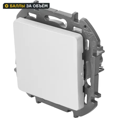 Выключатель проходной 1 клавиша Lexman Lilian 10А 250В безвинтовые зажимы алюминий переключатель kcd3 2 позиции зеленый 16а 250в