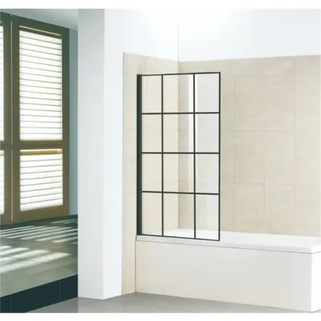 Ширма на ванну Screen 77.7x140 см шелкография профиль черный