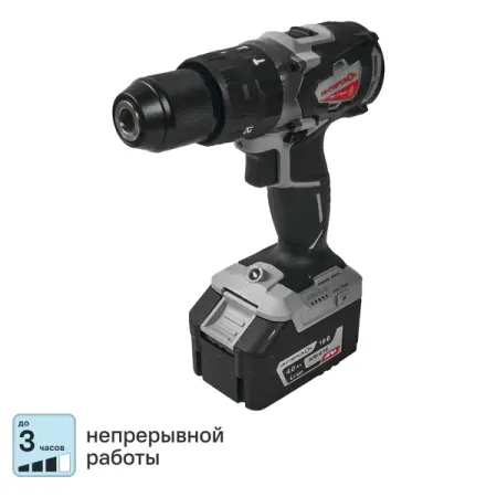 Дрель-шуруповерт аккумуляторная ударная бесщеточная Интерскол ДАУ-13/18В, 18 В Li-ion 4 Ач