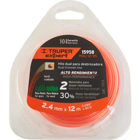 Леска для триммера Truper15958 ø2.4 мм 12 м квадрат