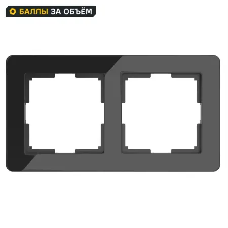 Рамка для розеток и выключателей Werkel W0022708 2 поста цвет черный рамка для розеток и выключателей werkel w0032743 3 поста айвори