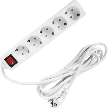 Удлинитель бытовой Lexman КН 5 розеток с заземлением 3 м 3x1.5 цвет белый бра настенное элетех маэстро 60вт e27 белый