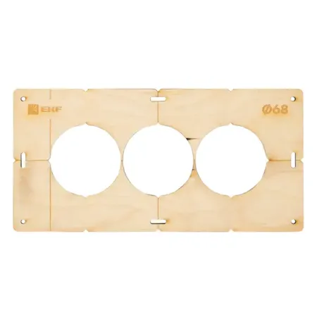 Шаблон для подрозетников EKF d 68 мм 3 поста