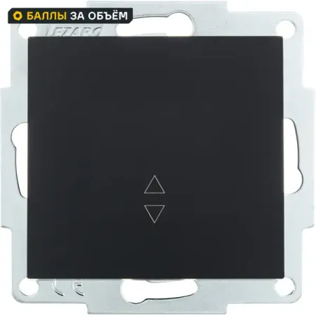 Выключатель проходной встраиваемый Lezard Vesna 742-4288-105 1 клавиша цвет матовый черный