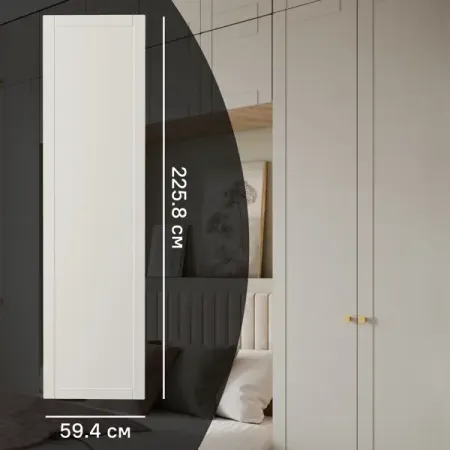 Дверь для шкафа Лион Байонна 59.4x225.8x1.9 см МДФ цвет латте защитная накладка на дверь для suzuki jimny jb64 sierra jb74w 2019 2025 3 двери 5 дверей abs запасные аксессуары