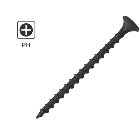 Саморезы по дереву и гипсокартону потайные острые фосфатированные 3.5x55 1 кг