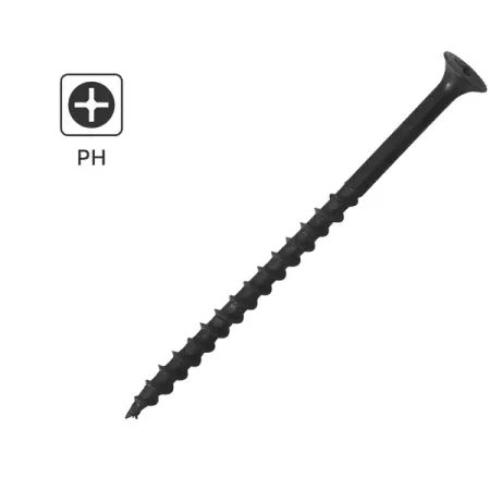 Саморезы по дереву и гипсокартону потайные острые фосфатированные 4.2x75 1 кг