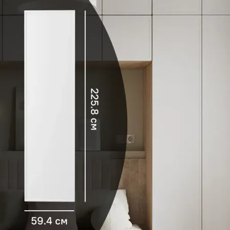 Дверь для шкафа Лион Амьен 59.4x225.8x1.9 см МДФ цвет белый fiamma тент f65s коробка передач запасная часть лебедка слот устройство для фургонов строительных автомобилей аксессуары