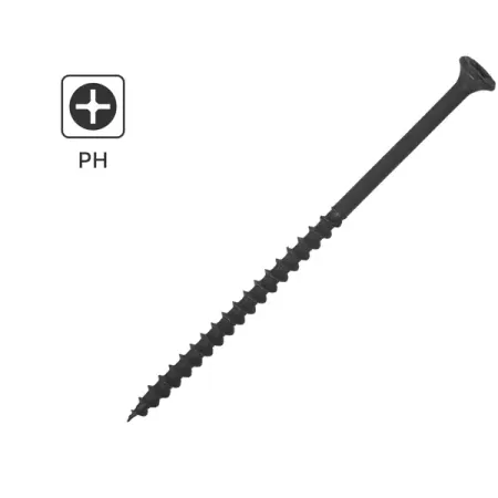 Саморезы по дереву и гипсокартону потайные острые фосфатированные 4.2x90 1 кг