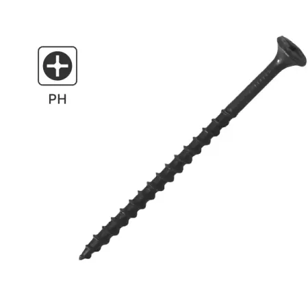 Саморезы по дереву и гипсокартону потайные острые фосфатированные 4.2x65 1 кг