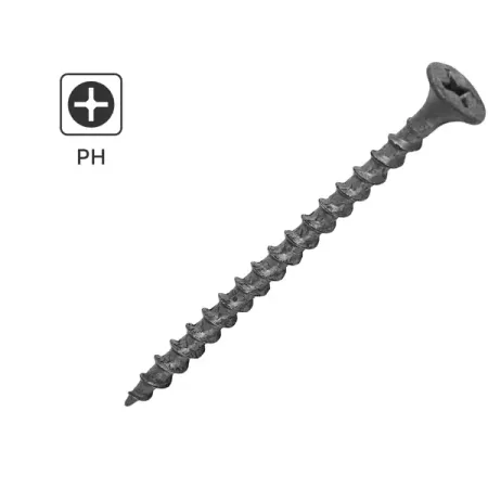 Саморезы по дереву и гипсокартону потайные острые фосфатированные 3.5x55 3 кг