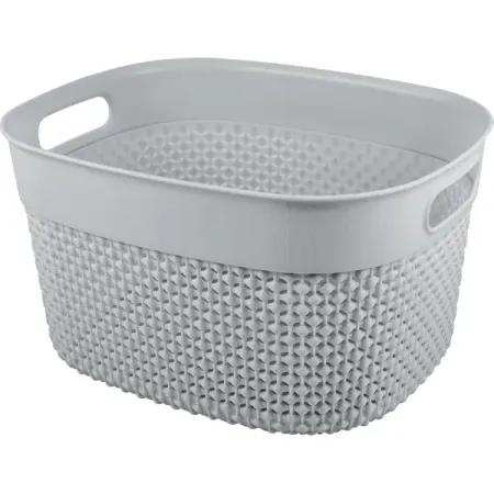Корзинка для хранения Plast Team Oslo 26.6x22.1x15.1 см овальная цвет серый шторм