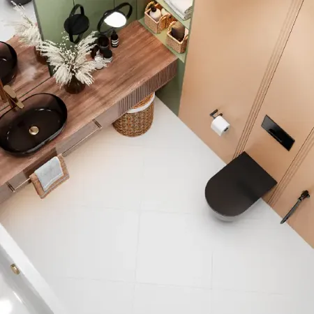 Керамогранит Alma Ceramica Twin 60x60 см 1.8 м² матовый цвет белый