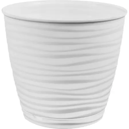 Горшок цветочный Homwer Saffron ø14.6 h13.5 см v1.5 л полипропилен белый