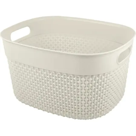 Корзинка для хранения Plast Team Oslo 26.6x22.1x15.1 см овальная цвет молочный