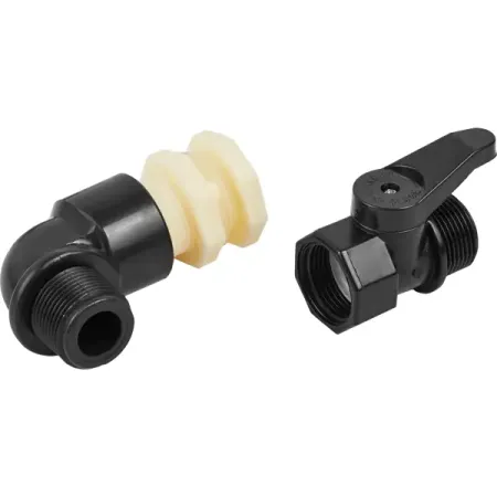 Набор для врезки в бочку Boutte 3/4 (штуцер, угол, кран) пластиковый поворотный кран аэратор 1080 градусов