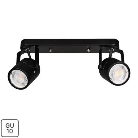 Спот поворотный Arte Lamp Mizar 2 лампы GU10 4 м² цвет черный