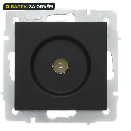 Розетка ТВ встраиваемая Lezard Vesna без заземления цвет черный бархат