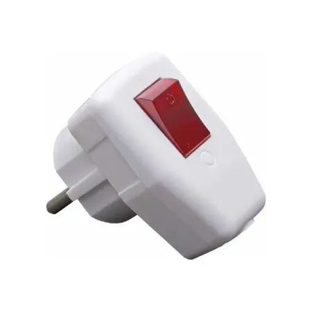 Вилка угловая Duwi 250 В с заземлением 16 А цвет белый iotorero tasmota matter mqtt 2 pack esp32c3 вилка для мониторинга потребления 16а