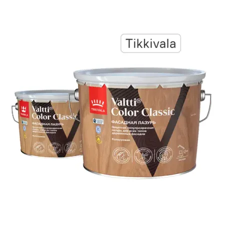 Лазурь содержащая масло Tikkivala Valtti Color Classic База EC бесцветная 9 л