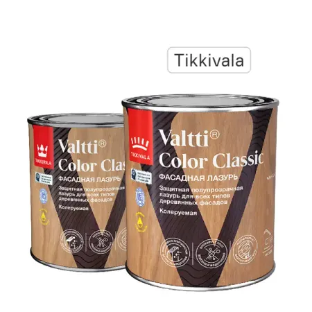 Лазурь содержащая масло Tikkivala Valtti Color Classic База EC бесцветная 0.9 л
