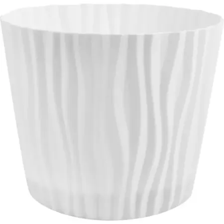 Кашпо для цветов Волна ø20 h17 v4 л пластик белый